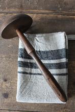 Oude brocante houten stamper *Pronck & Praal*, Antiek en Kunst, Ophalen of Verzenden