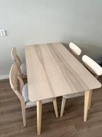 Eetkamer tafel en stoelen (Sklum, Ikea Lisabo), Huis en Inrichting, Tafels | Eettafels, Ophalen, 50 tot 100 cm, Zo goed als nieuw