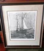 Ets van zeilboot L Genesse, Antiek en Kunst, Ophalen