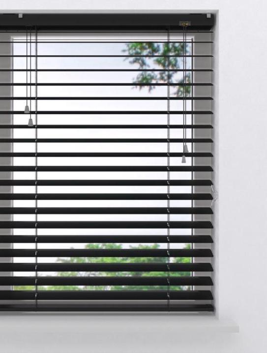 Jaloezie, luxaflex 50mm zwart, 200x180cm hoog, nieuw, Huis en Inrichting, Stoffering | Gordijnen en Lamellen, Nieuw, 150 tot 200 cm