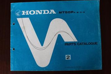 Honda MT50P A,B,C,E 1983 parts catalogue MT 50 P