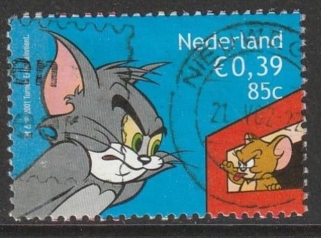 Nederland 2001 1994 Tom & Jerry, Gest Nieuwegein, Postzegels en Munten, Ophalen of Verzenden, Na 1940, Gestempeld