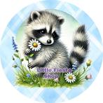 LF6477 icing frosting wasbeer 20cm eetbare taart plaat print, Ophalen of Verzenden, Nieuw, Taarten, Versiering