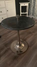 Riviera maison  tafeltje met marmer blad, Huis en Inrichting, Tafels | Bijzettafels, Ophalen, Zo goed als nieuw, Rond, Minder dan 55 cm