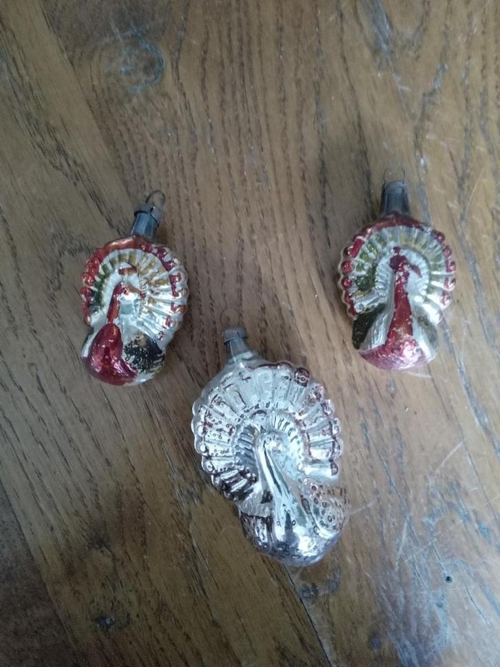 antieke kerstbal nr 342 model pauw-kalkoen?, Diversen, Kerst, Gebruikt, Ophalen of Verzenden