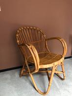 Rotan rohe vintage stoel, jaren 60 design, Huis en Inrichting, Stoelen, Riet of Rotan, Zo goed als nieuw, Eén, Ophalen