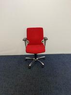 2 x Bureaustoel Comforto 77, rode stof, chroom voetkruis, Ophalen, Gebruikt, Bureaustoel, Rood