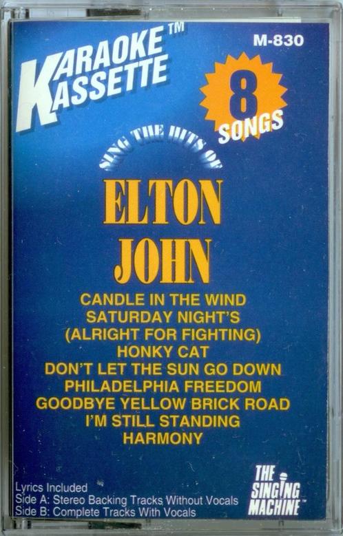 Sing The Hits Of Elton John - karaoke cassette - NIEUW, Cd's en Dvd's, Cassettebandjes, Zo goed als nieuw, Origineel, Ophalen of Verzenden