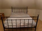 Stalen 2 persoonsbed, Huis en Inrichting, Slaapkamer | Bedden, Zwart, Tweepersoons, Ophalen of Verzenden, Metaal