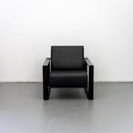 2x Montis Dickens Fauteuil Zwart Leer - Zwart Chroom, 75 tot 100 cm, Ophalen of Verzenden, Zo goed als nieuw, Metaal