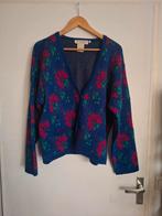 Vintage YSL wollen vest bloemen glitter, Yves Saint Laurent, Ophalen of Verzenden, Gedragen, Maat 42/44 (L)