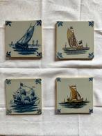 Delfsblauwe tegels zeilschepen, Antiek en Kunst, Antiek | Wandborden en Tegels, Ophalen