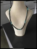 Collier met turkoois 50 cm.lang, Sieraden, Tassen en Uiterlijk, Kettingen, Ophalen of Verzenden, Zo goed als nieuw, Blauw, Overige materialen