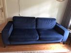 Mooie donkerblauwe 3-zitsbank, Huis en Inrichting, Ophalen, Gebruikt, Driepersoons, 75 tot 100 cm