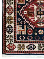 Handmade tapijt loper Kaukas blue animals wol 70z195cm, Huis en Inrichting, Kaukas Kazak oosters runner, ., Zo goed als nieuw