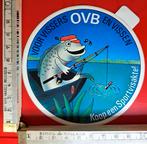 Vintage sticker OVB voor vissers en vissen hengel  strip, Overige typen, Ophalen of Verzenden, Zo goed als nieuw