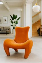 Leolux Balou Fauteuil, Huis en Inrichting, Stoelen, Gebruikt, Bruin, Leer, Ophalen of Verzenden