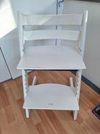 Stokke Tripp trap stoel wit, Ophalen, Gebruikt, Aanschuifbaar, Meegroeistoel