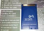 3Com 3C3FEM656-C 100Mbit PCMCIA netwerkkaart LAN + 56K modem, Nieuw, Extern, 3Com, Ophalen of Verzenden