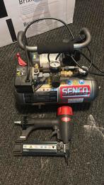 Senco tackerset + compressor, 6 tot 10 bar, Ophalen of Verzenden, Zo goed als nieuw, Minder dan 200 liter/min