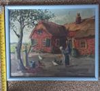 Schilderij op paneel - Boerderij tafereel, Ophalen of Verzenden