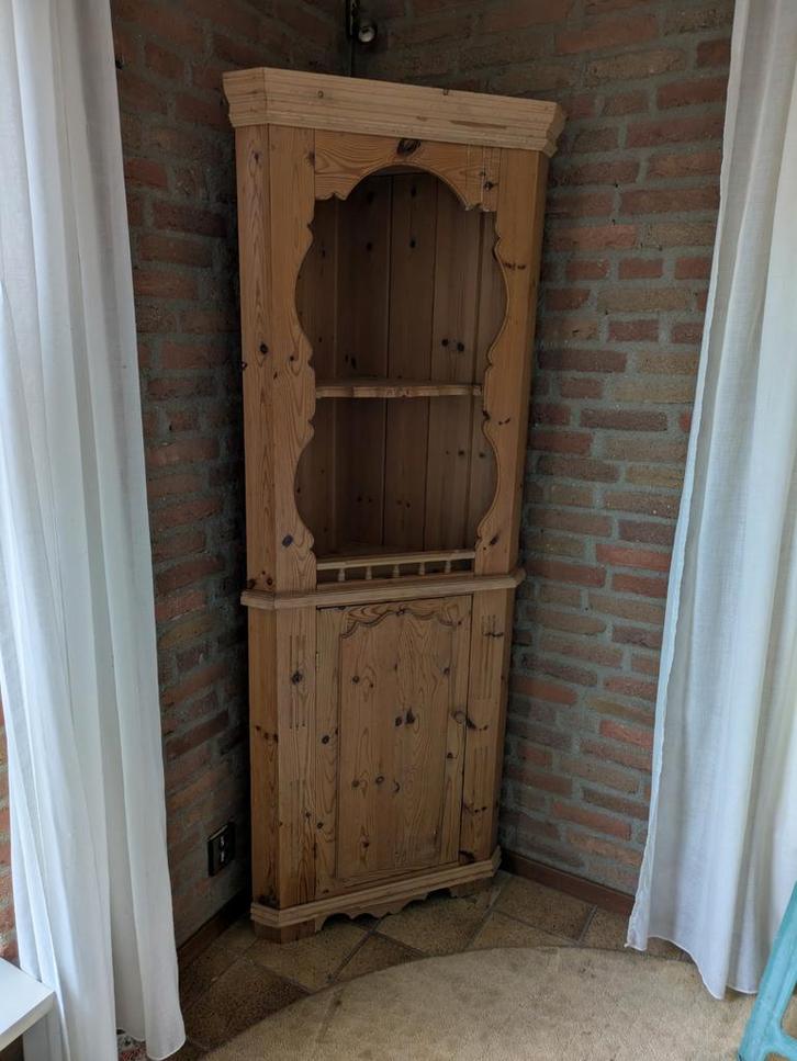 Grenen Hoekkast met Gebruikssporen, Huis en Inrichting, Kasten | Buffetkasten, Gebruikt, 150 tot 200 cm, 50 tot 100 cm, 25 tot 50 cm