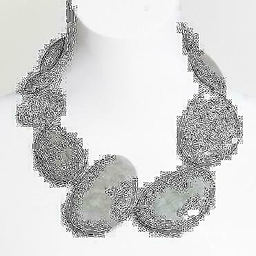 Nieuwe ketting van Manouk, grijs grote stenen., Sieraden, Tassen en Uiterlijk, Kettingen, Nieuw, Ophalen of Verzenden