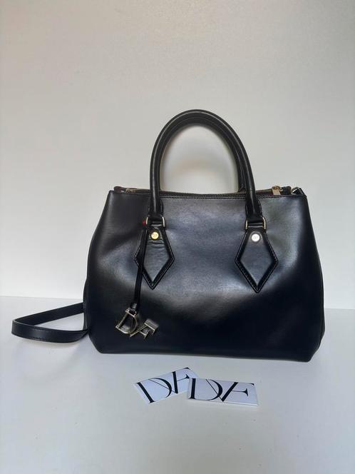 DIANE VON FURSTENBERG Zwart Voyage leren tas, Sieraden, Tassen en Uiterlijk, Tassen | Damestassen, Zo goed als nieuw, Schoudertasje