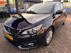 Peugeot 308 1.2 PureTech Blue Lease Premium / Pano'dak / Cam, Gebruikt, Euro 6, Leder en Stof, Zwart