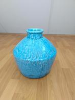 Turquoise Vaas - Ø 30 cm, Huis en Inrichting, Woonaccessoires | Vazen, Ophalen, Blauw, Aardewerk of Porselein, Zo goed als nieuw