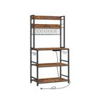 VASAGLE Keukenrek met Stopcontacten - Ongeopend, Ophalen, Bruin, Nieuw, 50 tot 100 cm