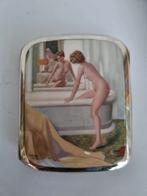 Erotisch zilver emaille sigaret etui incl boek, Ophalen of Verzenden, Zilver