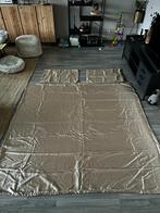 Nieuw Satijn Dekbedovertrek Champagne 200x200, Huis en Inrichting, Slaapkamer | Beddengoed, Beige, Dekbedovertrek, Ophalen of Verzenden