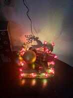 Kerst decoratie met lampjes en hert goud rood, Diversen, Kerst, Ophalen