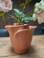 DES POTS Roos bloemen vaas 24 cm zalmroze, Huis en Inrichting, Woonaccessoires | Vazen, Ophalen of Verzenden