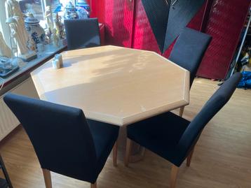 Eettafel met 4 stoelen beschikbaar voor biedingen