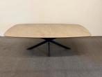 Deens ovale eettafel HPL marmer 240x110, 100 tot 150 cm, 200 cm of meer, Ophalen of Verzenden, Zo goed als nieuw