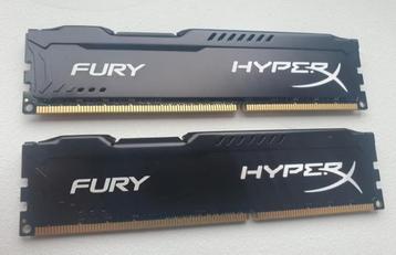2 memory sticks van 8GB DDR3 per stuk - Fury Hyper X beschikbaar voor biedingen