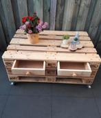 ❗PALLETTAFELS MEUBELS PALLET SALONTAFEL BIJZETTAFELS MET LA, Ophalen of Verzenden