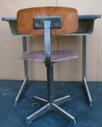 schoolbankje stoel kinder bureau retro schooltafel vintage, Ophalen, Gebruikt, Tafel(s) en Stoel(en)