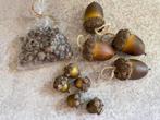 Herfstdecoratie, eikels 10 cm, eikels 5 cm en kleintjes, Ophalen of Verzenden