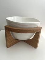 Slakom of fruitschaal, bamboe en porselein diam 23cm x H17cm, Ophalen, Overige stijlen, Porselein, Schaal of Schalen