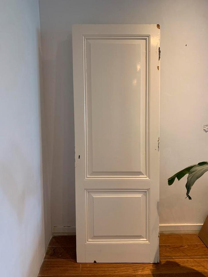 Originele paneeldeur (77217 cm, ca. 1890), Doe-het-zelf en Verbouw, Hang- en Sluitwerk, Gebruikt, Klink of Kruk, Ophalen of Verzenden