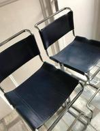 2 x Stendig barkrukken tuigleer, Huis en Inrichting, Barkrukken, 2 krukken, Ophalen of Verzenden, Gebruikt, 60 tot 90 cm