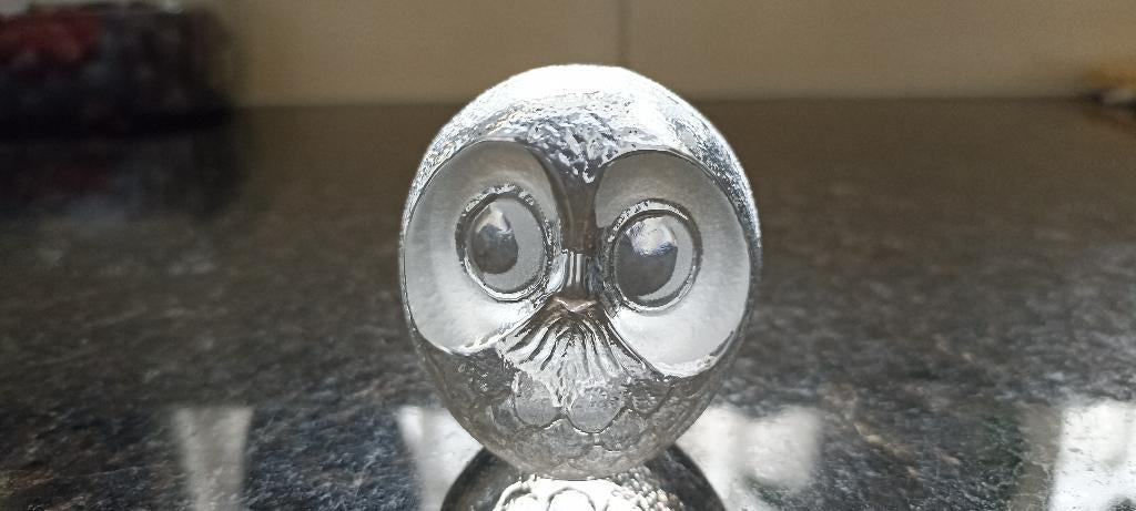 Kristallen uil van Mats Jonasson 6,5 cm, Antiek en Kunst, Ophalen of Verzenden