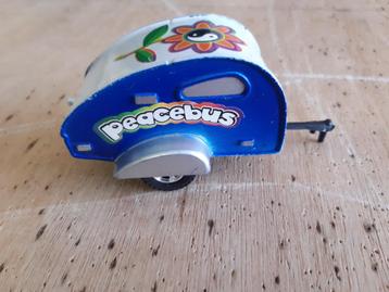 Caravan Woonwagen Peacebus 8cm  Grijsblauw Flower Power  beschikbaar voor biedingen