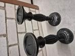 Houten kandelaars Hoffz style, 25 tot 50 cm, Zwart, Ophalen of Verzenden, Zo goed als nieuw
