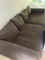 Loods 5 bank bruin stof, Ophalen, Gebruikt, Stof