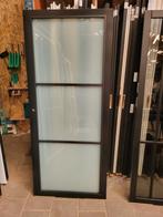 83x201,5cm binnendeur opdek R staallook zwart mat glas SL3, Ophalen, 80 tot 100 cm, ., Binnendeur