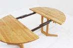 Vintage deense ronde uitschuifbare eettafel tafel Vamdrup, Huis en Inrichting, Tafels | Eettafels, Ophalen, Gebruikt, 100 tot 150 cm